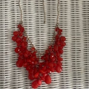 Chico’s Red Statement Bib Necklace